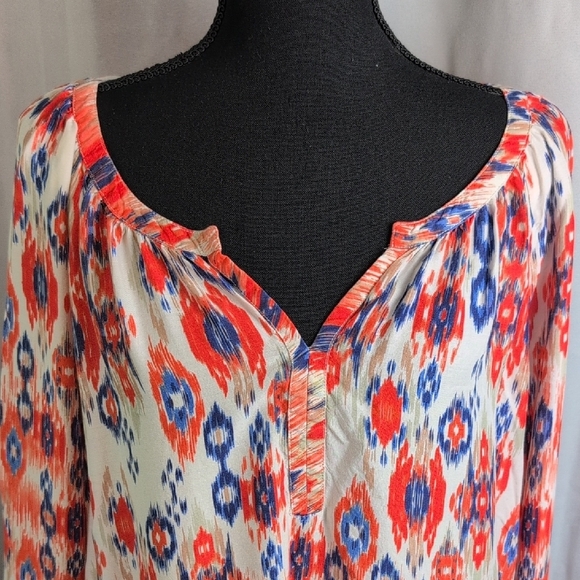 Beachlunchlounge Relaxed Orange and Blue Tunic - Picture 5 of 8